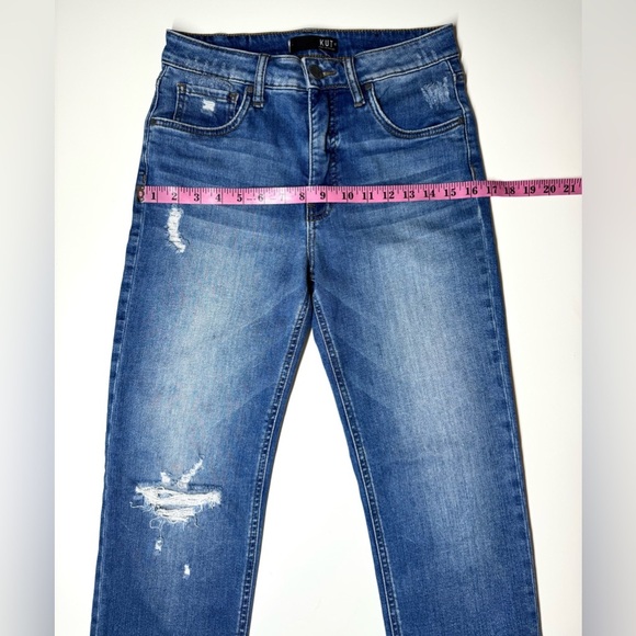 Kut From The Kloth Women’s Elizabeth High Rise Crop Straight Leg Jeans Size- 2 - Picture 4 of 10